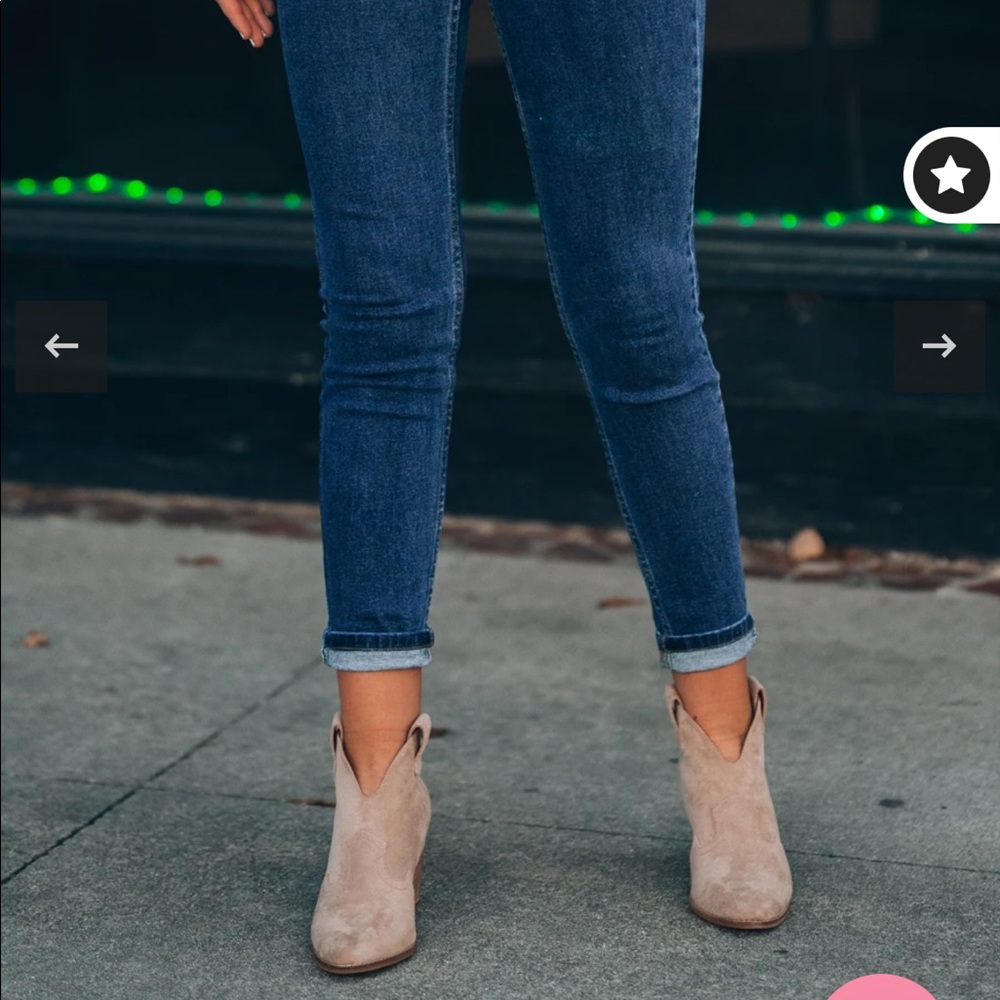 Light brown ankle booties. Wore once like new